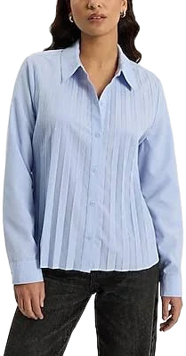 Women's Pleated Poly Shirt