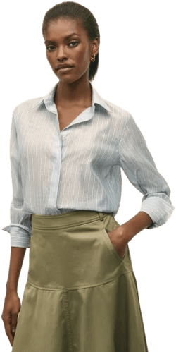 Brooks Brothers Women's Classic Fit Cotton-Silk Shirt