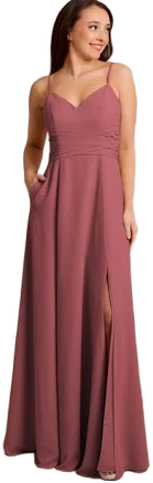 DB Studio Chiffon A-Line Dress with Back Tie