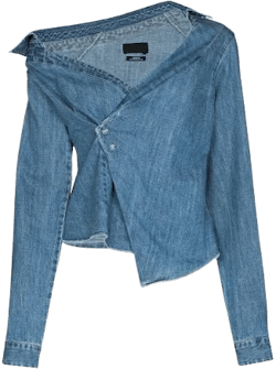 RTA Lizbeth Asymmetric Denim Shirt