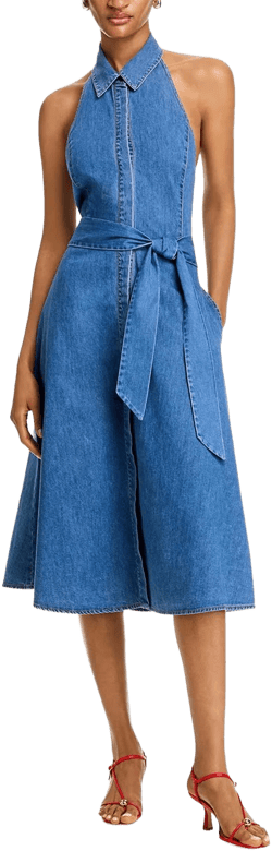 Alice + Olivia Women's Chassidy Halter Midi Dress