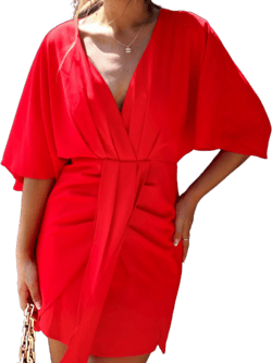 Porticia V-Neck Mini Dress
