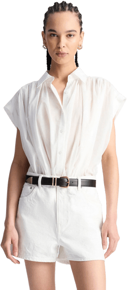 A.L.C. Women's Nessa Cotton Button-Front Shirt