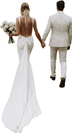 Grace Loves Lace Backless Crepe Wedding Dress with Detachable Bow
