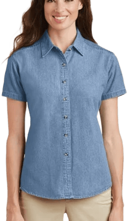 Port & Company Women's Short Sleeve Value Denim Shirt