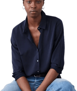 Women's Silky Classic Preppy Shirt