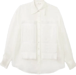 Bite Studios Pleated Silk Patch Shirt