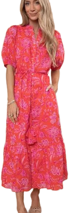 Aria Floral Midi Dress
