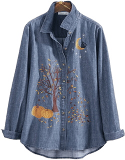 Fall Festival Denim Shirt