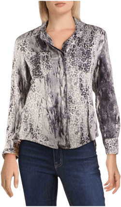 AQUA Women's Tencel Button-Down Shirt