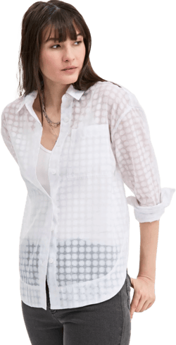On 34th Women's Floral-burnout Relaxed Blouse