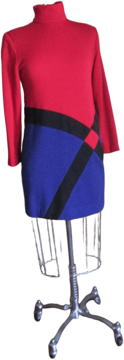 Vintage 80s Bob Mackie Colorblock Dress