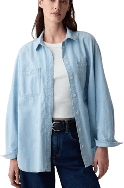 Gap Women's Oversized Chambray Denim Shirt