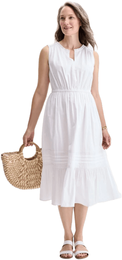 Style & Co. Women's Sleeveless Lace-Mix Cotton Midi Dress