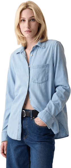 Gap Women's Organic Cotton Denim Classic Shirt