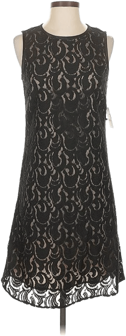 ThredUp Women's A-Line Crew Neck Sleeveless Cocktail Mini Dress