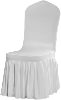 QueenBox® Chair Covers Dining Room Ruffled Skirt Slipcovers Multi-Color Chair Seat Covers White Pattern 242