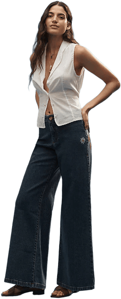 Maeve High-Rise Wide-Leg Jeans