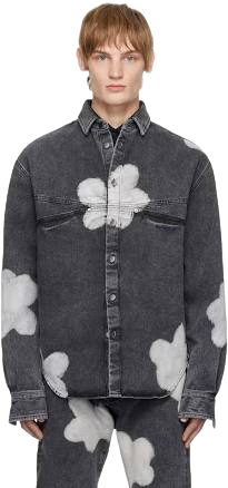Forma Bleached Flowers Denim Shirt