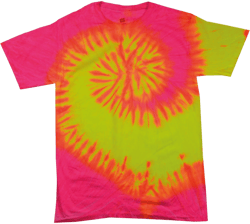 Colortone Women's Heavyweight Rainbow Tie-Dye Cotton T-Shirt