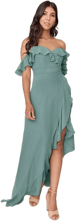 Bridesmaid Dress at Revelry Scarlet Chiffon Dress