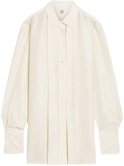 Totême Women's Pleated Silk Shirt