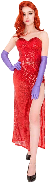Jessica Rabbit High Split Gauze Dress Gown