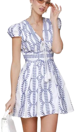Avec Les Filles Women's Eyelet Fit & Flare Dress