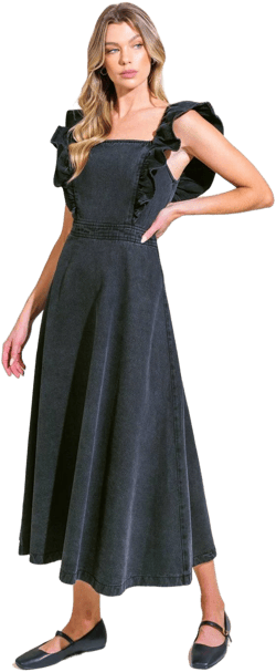 Timeless Charm Denim Midi Dress