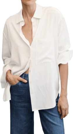 AYR Heavy Silk Shirt with Long Sleeves The Deep End in Heavy Silk