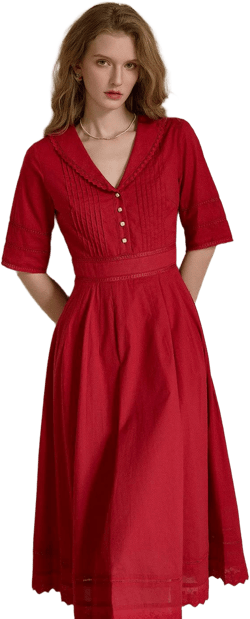 Fiona Cotton Midi Dress
