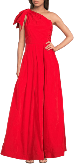 Donna Karan Women's Bow-trim One-Shoulder Ball Gown