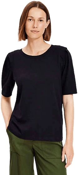 Women's Loft Pleated Sleeve T-Shirt