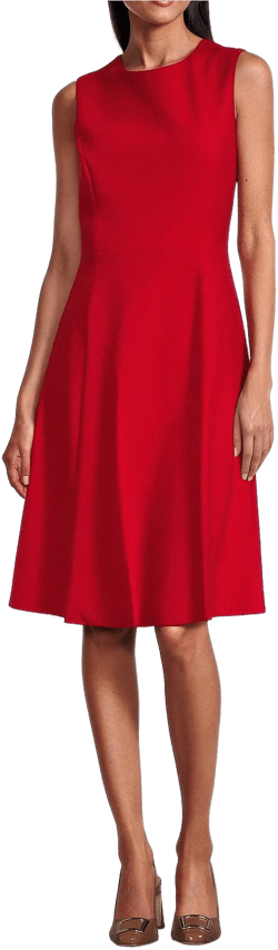 Scuba Crepe Fit and Flare Dress