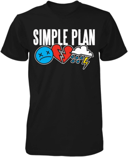 Simple Plan Band 3 Icons Logo T-Shirt