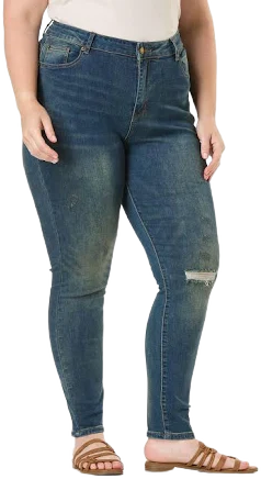Plus Size High Rise Skinny Jeans