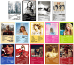 Decor TY Poster,A Set of 14 posters 12.8x7.9inch, Eras Music Tour Album Cover Posters, Fans Gifts Prints Wall Art posters for room aesthetic,Best Birthday Gifts for Girls, Women, Bestie, Sister