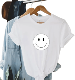 Women's Smile Face T-Shirt