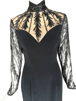 Bob Mackie Vintage 1980's Beaded Cocktail Dress