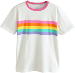 Little Bird by Jools Oliver Rainbow Stripe T-Shirt