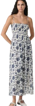 rag & bone Women's Hallie Floral Cotton-Silk Midi Dress