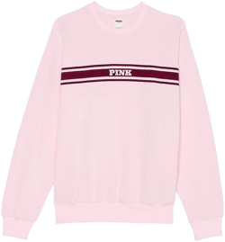 Women's Pink Ivy Fleece Classic Crew Sweatshirt
