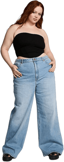 Women's Pink Denim By High-Rise Straight Jeans