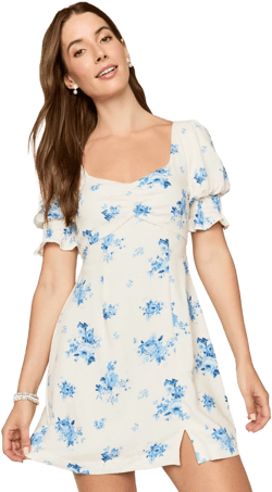 Bianca Floral Puff Sleeve Mini Dress