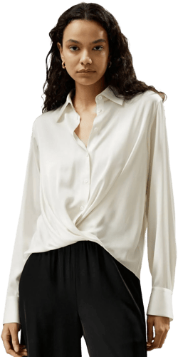 Lilysilk Women Hem Pleated Silk Blouse