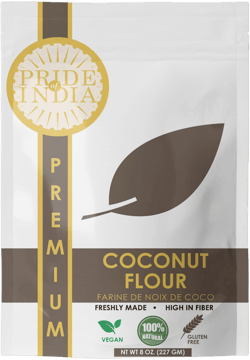 Coconut Flour by Pride of India – Gluten-Free Substitute for All-Purpose Flour – Ideal for Keto & Paleo Baking – Vegan & Rich in Fiber – Available in 8 oz. Resealable Pouch for Freshness Coconut Flour (8 Oz)