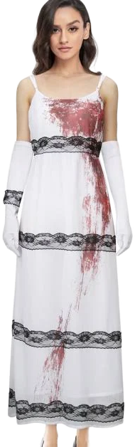 Jennifer Bloody White Dress Cosplay Outfits