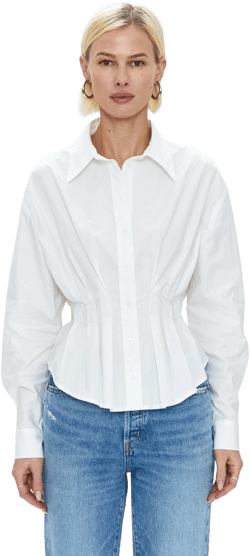 Pistola Women's Julie Cinch Waist Stretch Cotton Shirt