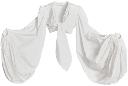 Serena Cotton Poplin Winged Sleeve Blouse