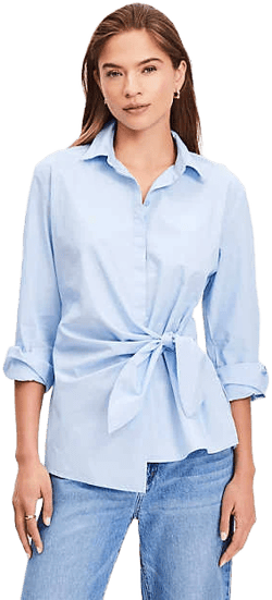 Poplin Wrap Shirt